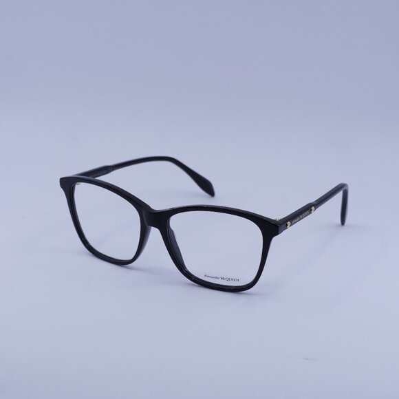 Alexander McQueen AM0191O 001 Eyeglasses Shiny Black 54mm Square Frame - Picture 1 of 10